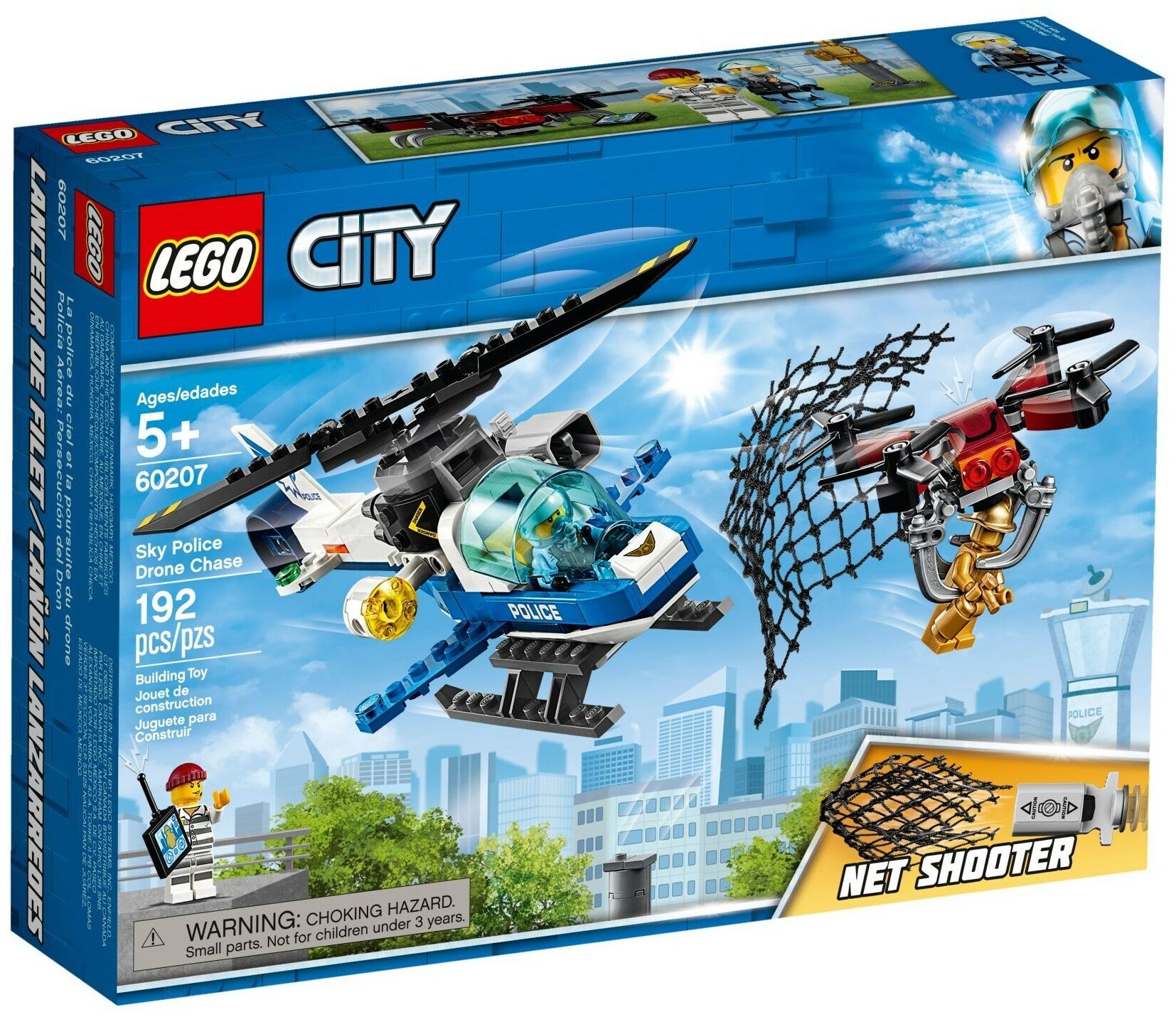 Конструктор LEGO City 60207 Воздушная полиция: погоня дронов