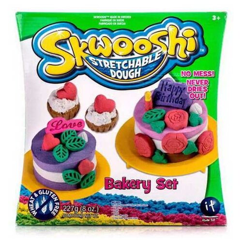 фото Набор для творчества "выпечка" масса для лепки с аксессуарами skwooshi s30022