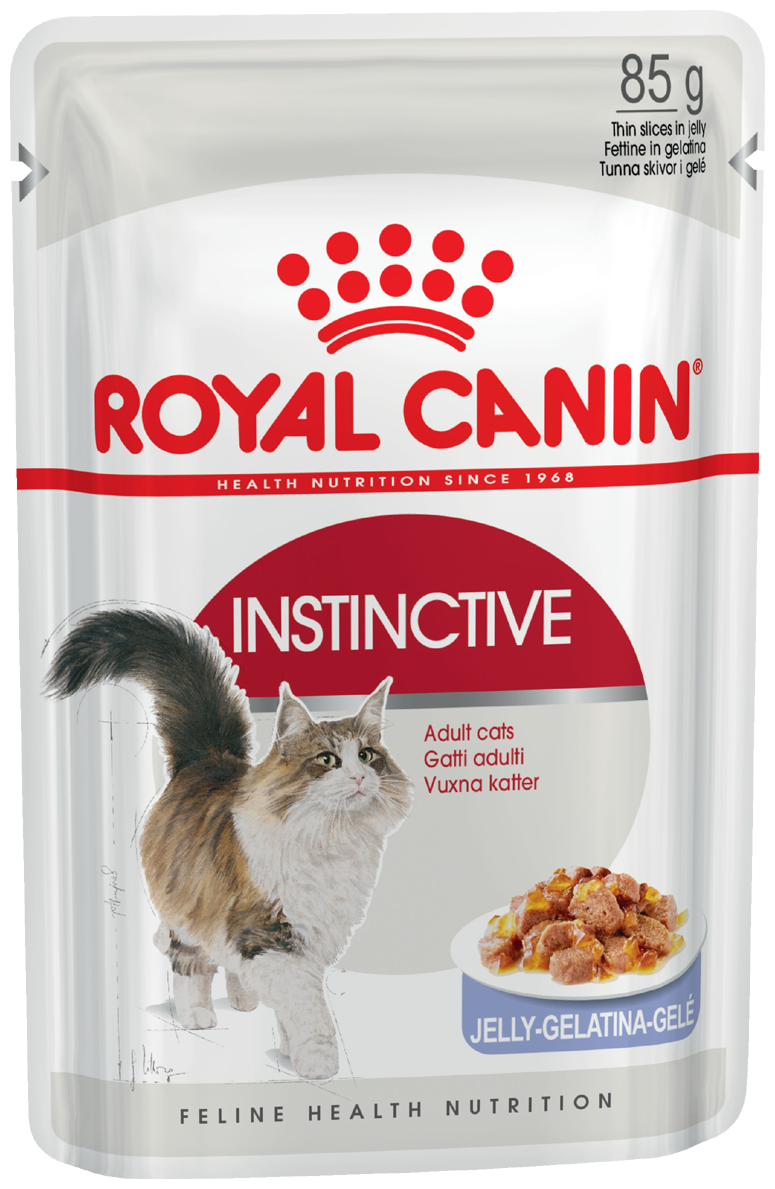 Влажный корм для кошек Royal Canin Instinctive, 20 шт. х 85 г (кусочки в желе)