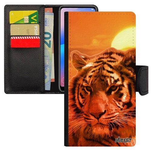 фото Чехол-книжка на телефон galaxy s7 edge, "царь тигр" африка дикий utaupia