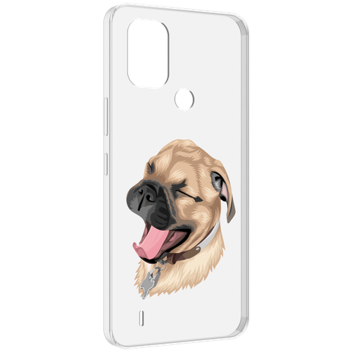Чехол MyPads очень-довольная-собака для Nokia C31 задняя-панель-накладка-бампер