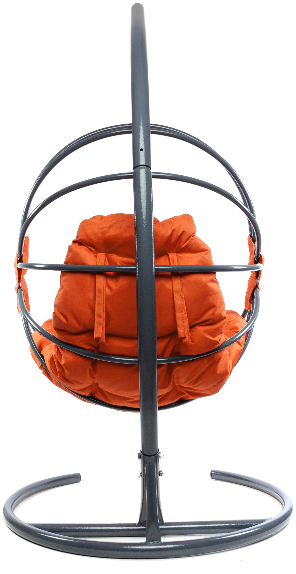 Подвесное кресло M-Group веер, разборный серый, оранжевая подушка - фотография № 4