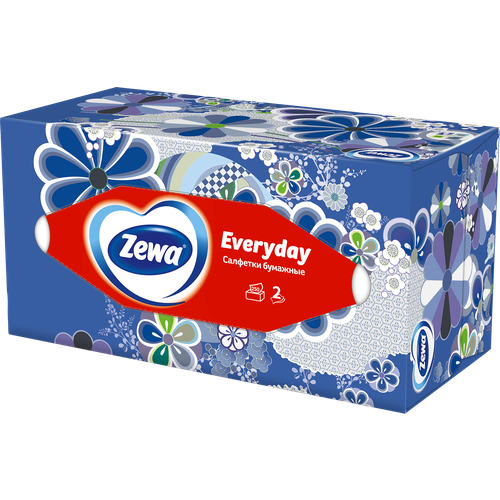 Салфетки бумажные в коробке Zewa Everyday, 2 слоя, 250 шт.