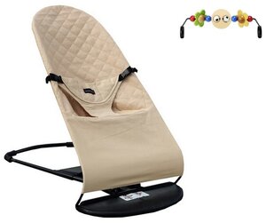 Детский шезлонг для новорожденных 3-16 кг Baby Balance Chair (Бежевый)