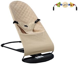 Детский шезлонг для новорожденных 3-16 кг Baby Balance Chair (Бежевый)