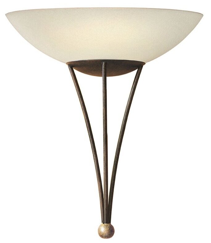Настенный светильник EGLO Mestre 86714, E27, 60 Вт, кол-во ламп: 1 шт., цвет арматуры: коричневый, цвет плафона: белый