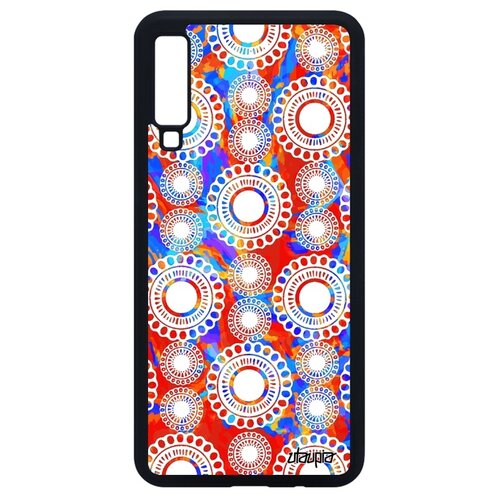 фото Чехол на samsung galaxy a7 2018, "кружевной узор" радужный пейсли utaupia