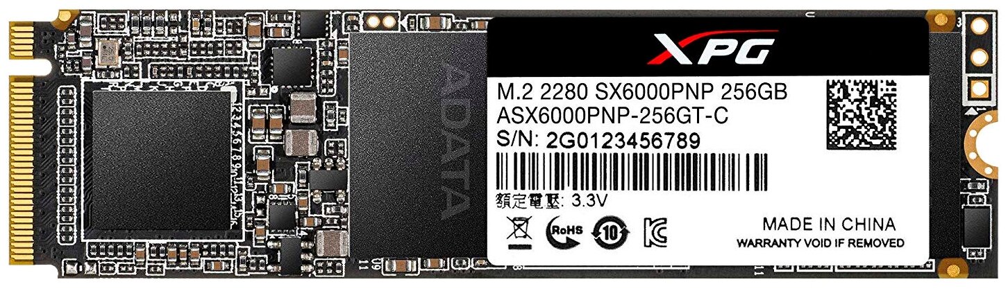 SSD-накопитель ADATA SX6000 ASX6000PNP-256GT-C 256Gb