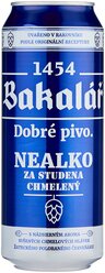 Светлое пиво Bakalar холодного охмеления безалкогольное 0.5 л