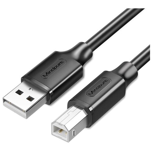 Кабель Mindpure USB A - USB B 2.0 US002 1м кабель vention usb 2 0 a male to b male cable 2m black pvc type coqbh