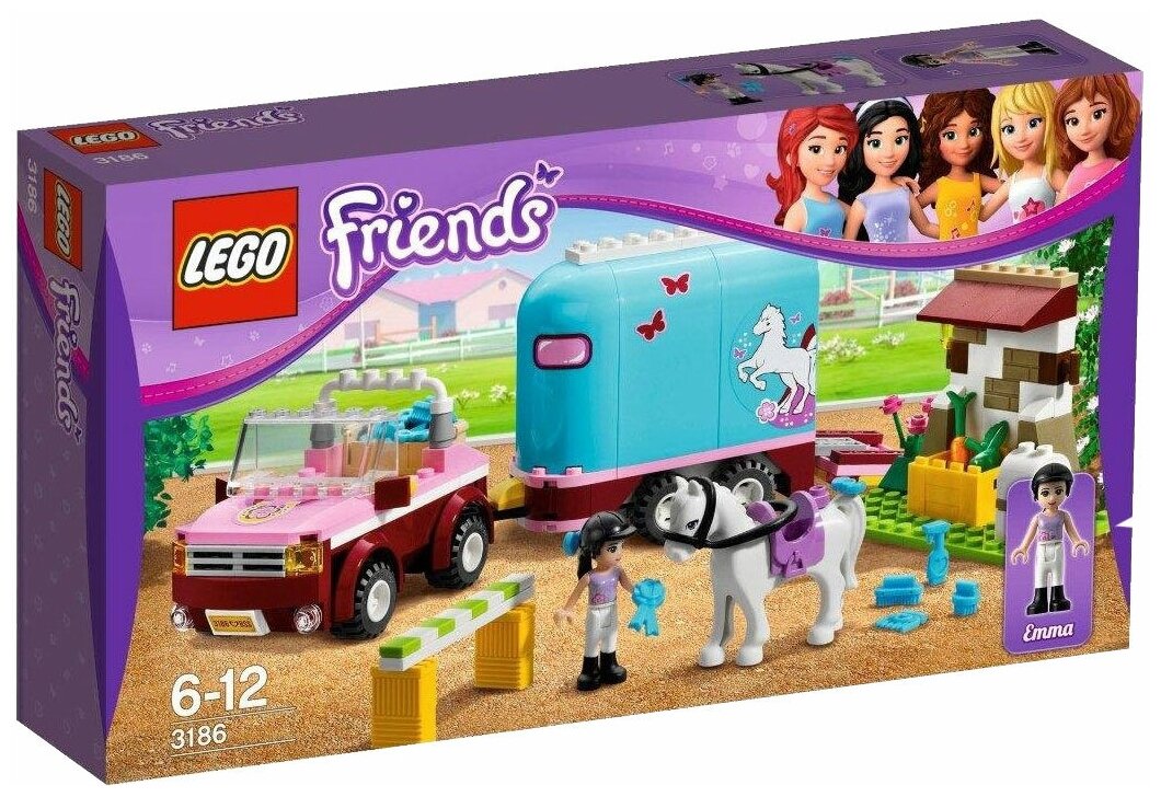 Конструктор LEGO Friends 3186 Эмма и трейлер для её лошадки, 218 дет.
