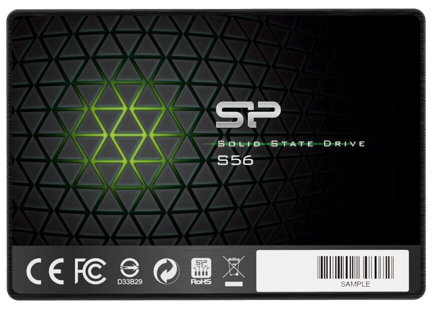 Твердотельный накопитель SSD 2.5" 120 Gb Silicon Power Slim S56 Read 560Mb/s Write 530Mb/s 3D NAND TLC SP120GBSS3S56B25RM