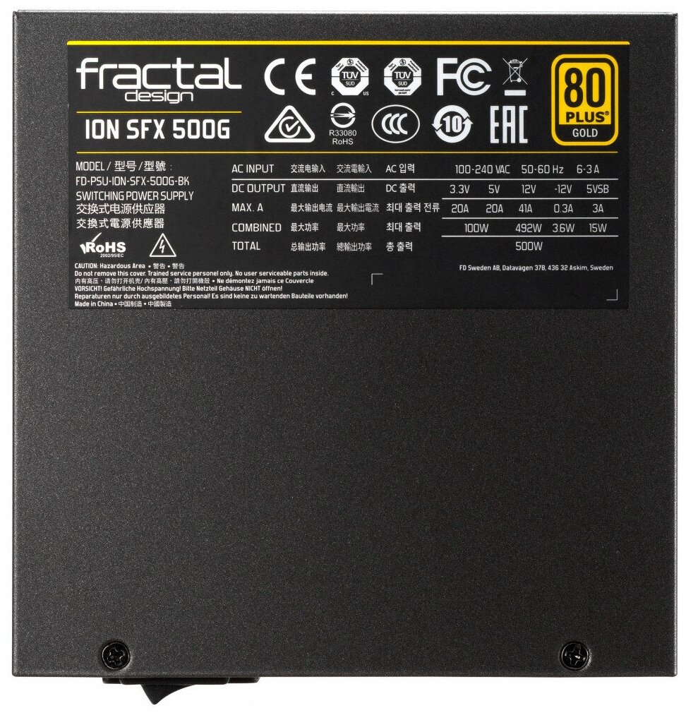 Блок питания Fractal FD-PSU-ION-SFX-500G-BK-EU