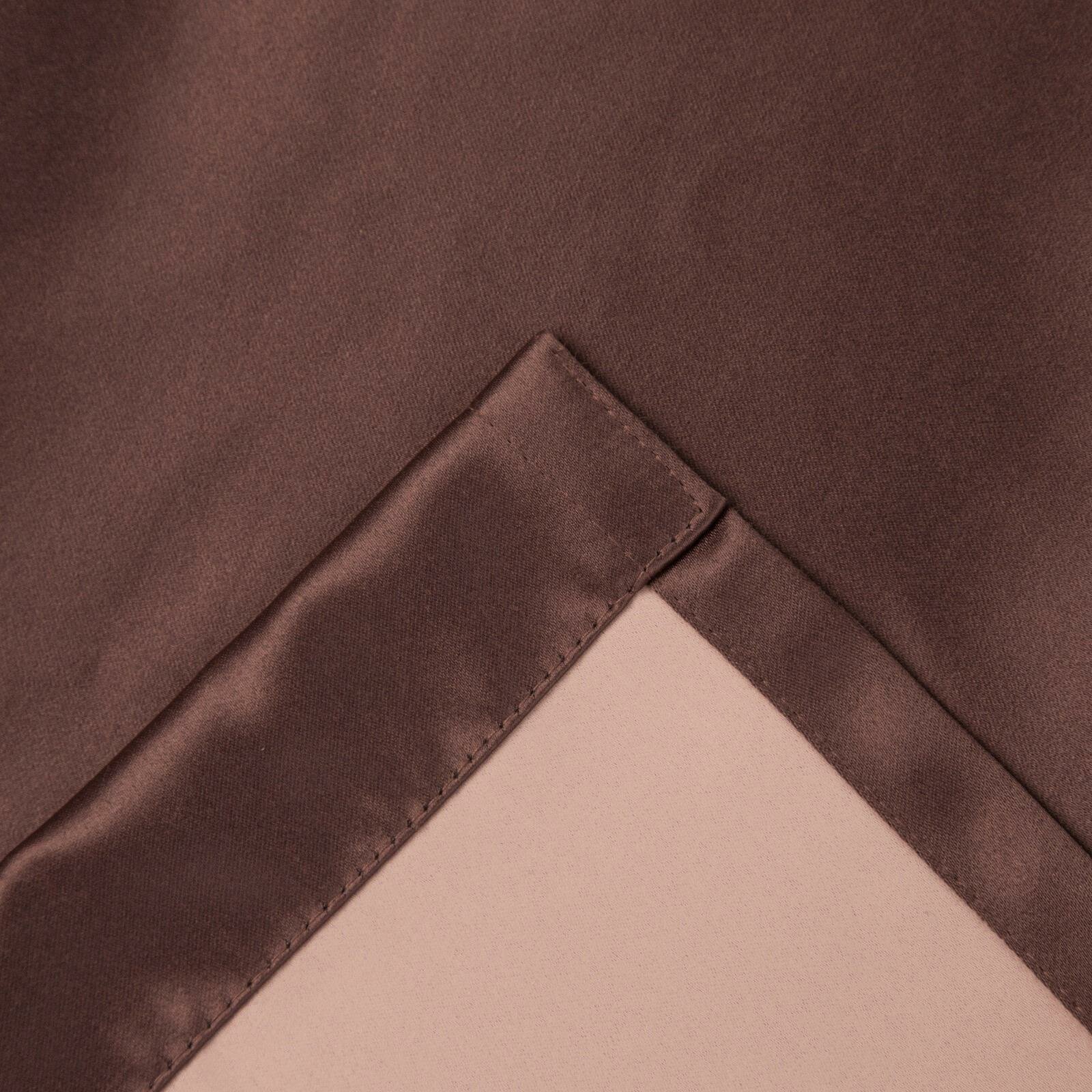 Штора портьерная 250×265 см, двусторонний блэкаут, цвет Шоколад, пл. 240 г/м², 100% п/э