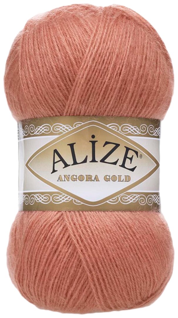 Пряжа Alize Angora Gold (Ангора Голд) 102 луковый 20% шерсть, 80% акрил 100г 550м 5шт