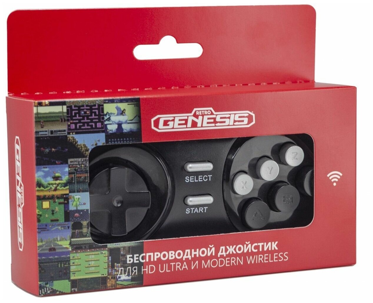 Джойстик беспроводной для Retro Genesis Controller 16 Bit , P1 (OEM)