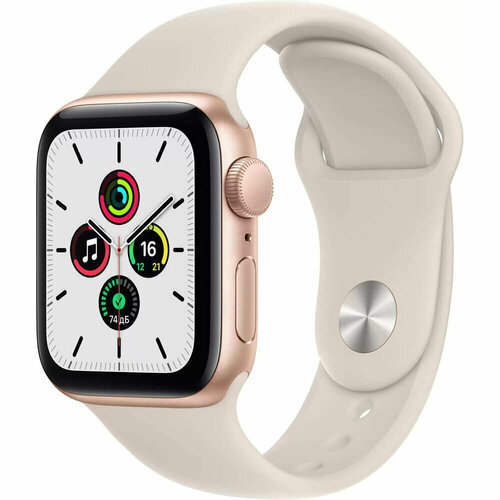 Apple Watch SE (2021) 40 мм, золотистый/сияющая звезда, спортивный ремешок, MKQ03