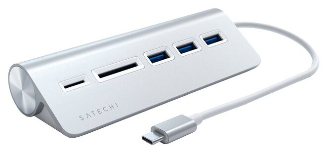 USB-концентратор Satechi Type-C Aluminum USB 3.0 Hub & Micro/SD Card Reader разъемов: 3