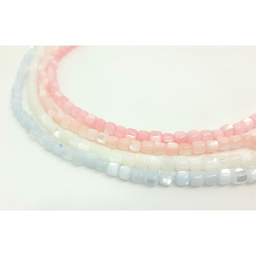 Бусины Натуральный Морской Перламутр Набор 4 нити Пастель 3 мм40смнить 2190₽