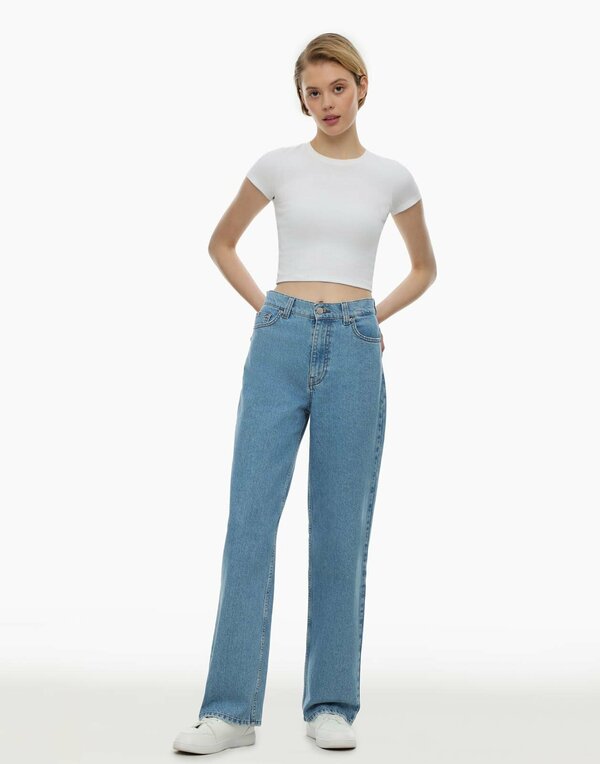 Лучшие Женские джинсы с высокой талией 38 размера