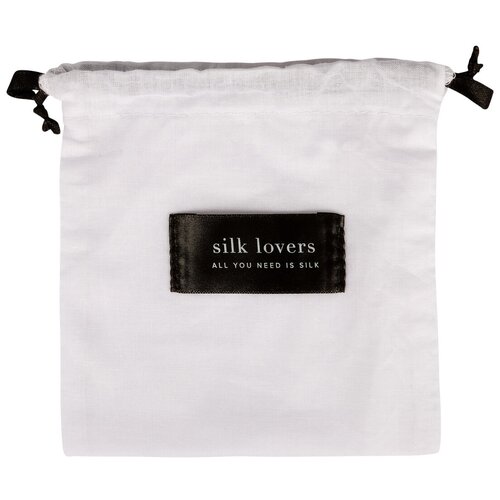фото Шелковая резинка mini из 100% натурального шелка черная silk lovers