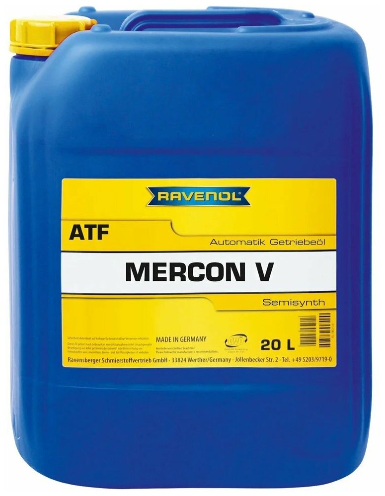 Трансмиссионное масло RAVENOL ATF Mercon V (20л)