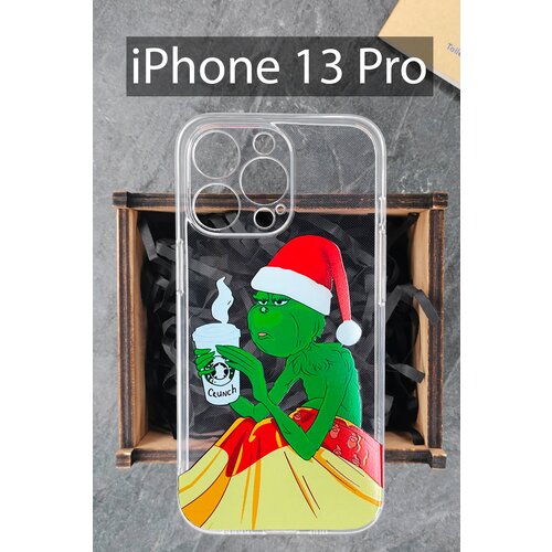 Силиконовый чехол Гринч для iPhone 13 Pro / Айфон 13 Про силиконовый чехол печеньки для iphone 13 pro айфон 13 про