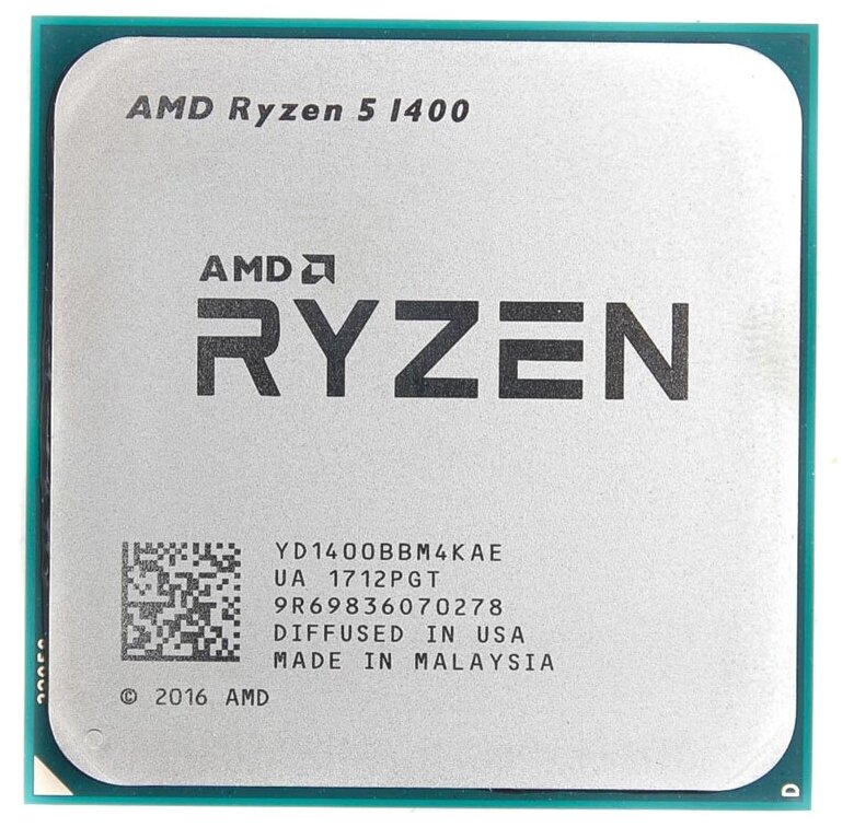 Процессор AMD Ryzen 5 1400 AM4,  4 x 3400 МГц, OEM