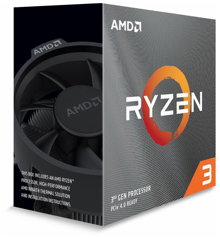 Процессор AMD Ryzen 3 3100 AM4,  4 x 3600 МГц, OEM