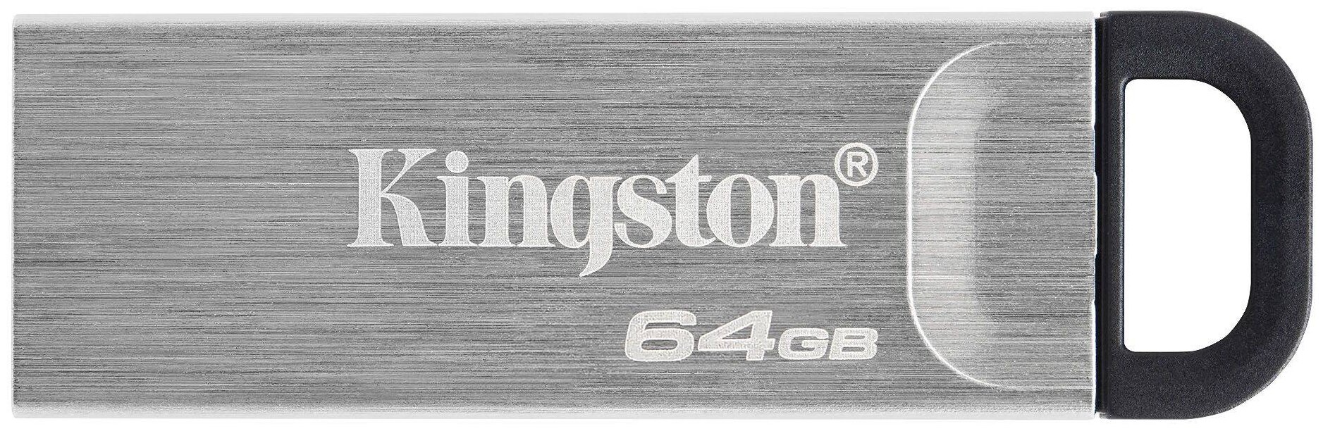 Флеш-память USB 3.2 64 Гб Kingston DataTraveler Kyson серебристая (DTKN/64GB)