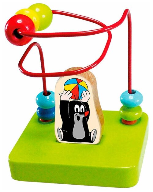 Развивающая игрушка Bino Маленький крот 13746, зеленый/красный