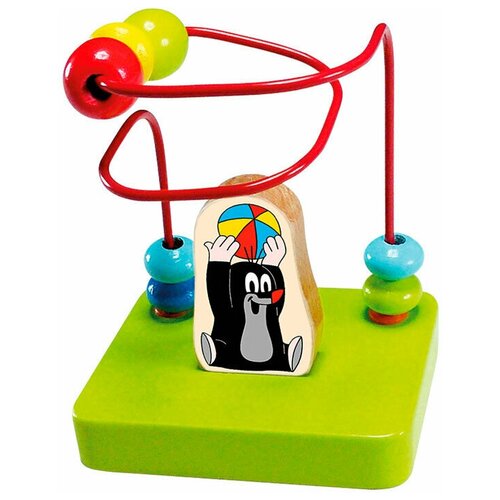 Развивающая игрушка Bino Маленький крот 13746, зеленый/красный