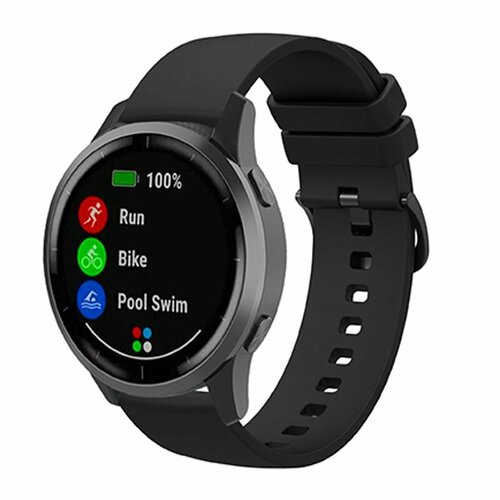 стеклянная крышка батарейного отсека для samsung galaxy watch 3 r840 r845 45 мм r850 r855 41 мм Универсальный силиконовый ремешок 22 мм для смарт-часов - черный