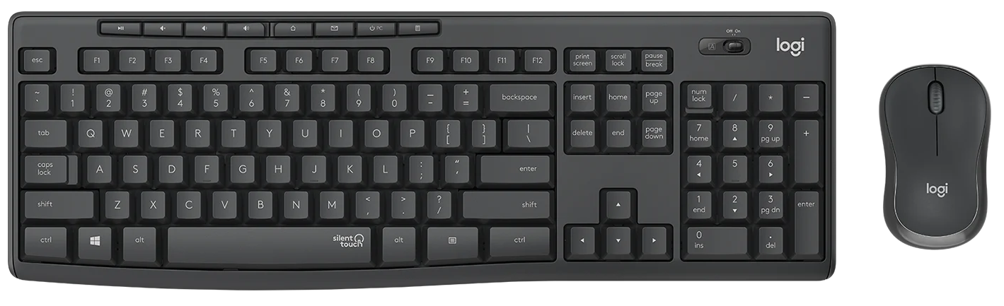 Комплект беспроводной Logitech MK295 с поддержкой SilentTouch ч(клавиатура+мышь) Y-R0042/MR0085 (C-U0010)