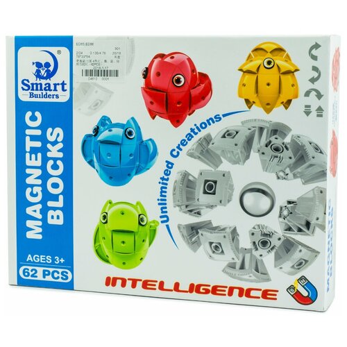 Конструктор магнитный, 62 детали (301, 62)
