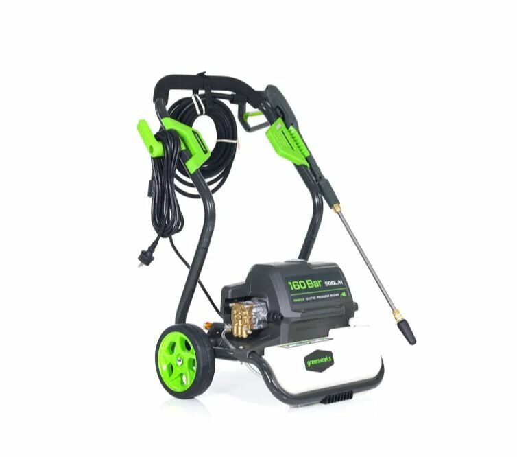 Мойка высокого давления электрическая Greenworks GPWG8II, 160 бар, расход 500 л/час - фотография № 3