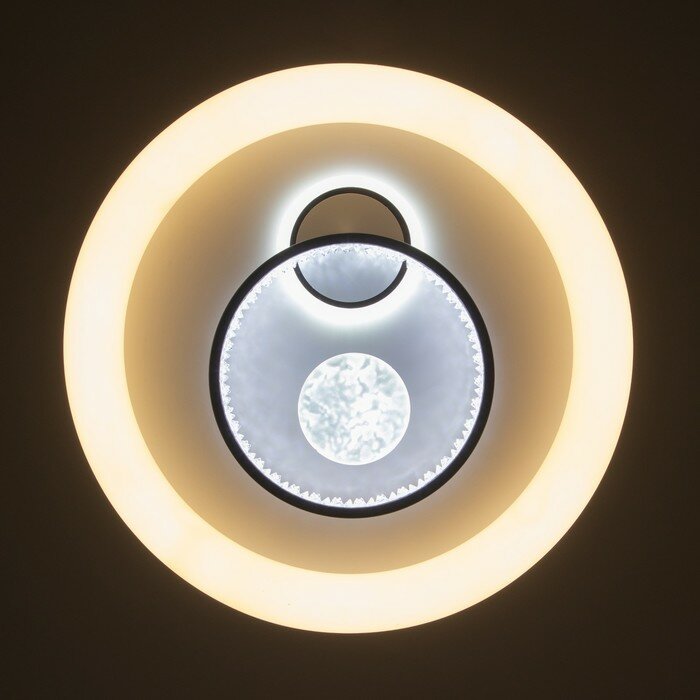 Светильник "Инеро" LED 120Вт бело-чёрный 49х49х7 см 9227365 - фотография № 4