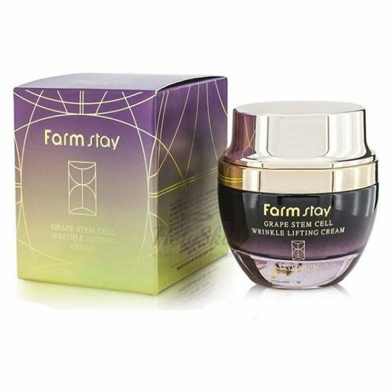 Крем FarmStay Skin Care Grape Stem Cell Wrinkle Lifting Cream, Крем с лифтинг-эффектом фитостволовыми клетками винограда, 50 мл