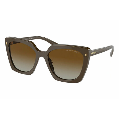 солнцезащитные очки luxottica прямоугольные оправа пластик градиентные с защитой от уф синий Солнцезащитные очки Prada, коричневый