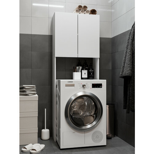 Шкаф-пенал ТренdМебель в ванную комнату для стиральной машины Белый