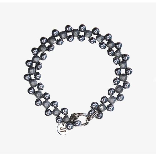 Чокер 2SICK Moon, гематит, длина 39 см, серый, серебряный