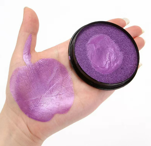 Аквагрим в шайбе 30 цветов, 30 грамм перламутровый фиолетовый