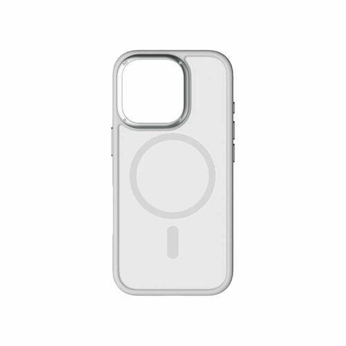 Чехол для iPhone 16 Pro Max Mag Safe Momax противоударный чехол для Айфон 16 Про Hybrid Magnetic Case Natural Grey