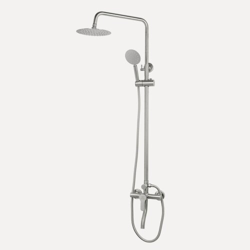 Изображение товара Душевая система с тропическим душем и смесителем, сатин, нержавеющая сталь sus304