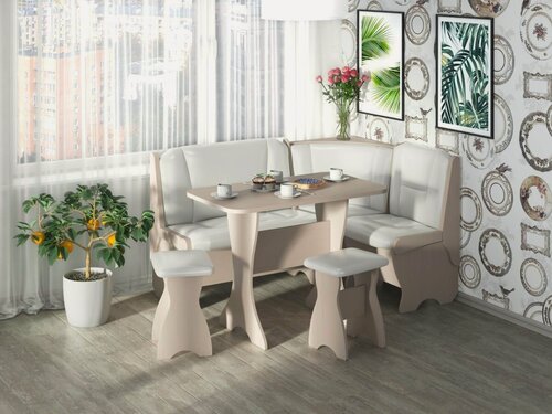 Изображение товара Кухонный уголок Оливия Бодего Светлый/Б. Милк/Бодего Светлый