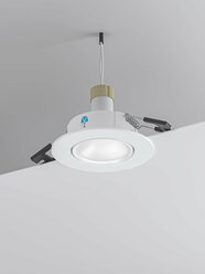Встраиваемый потолочный под заменяемую LED лампу светильник Interiorlight Atom BL001R-W, цвет белый