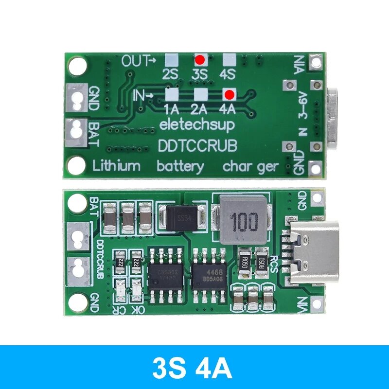 Зарядное устройство TZT DDTCCRUB для литиевых аккумуляторов 18650, 1PCS 3S 4A
