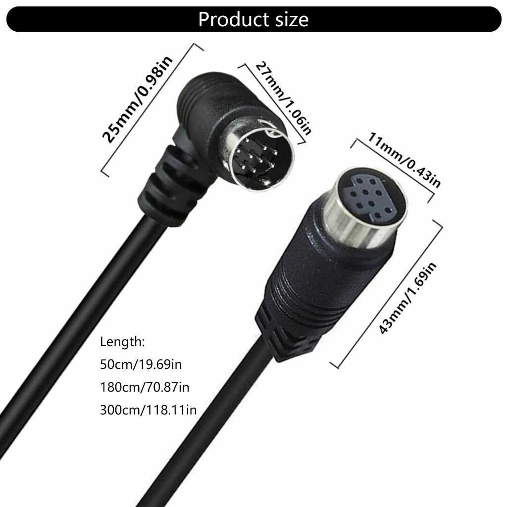 9-игольчатый 9-контактный адаптер S-video Mini Din, удлинительный кабель, прямой/уголок S Video, 9P, провод DIN