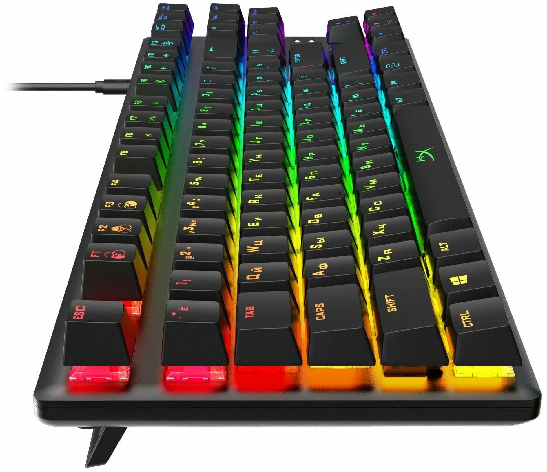 Клавиатура HyperX Alloy Origins Core 4P5P3AA#ABA Механическая, USB, игровая, HyperX Red, RGB — фото 1