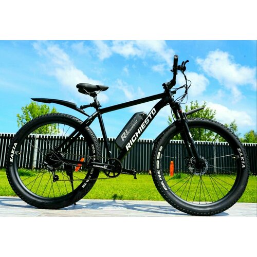 Электровелосипед RICHIESTO 29 Алюминиевая рама 205 полуфэтбайк горный городской дорожный Взрослый Туристический чёрный 132000₽